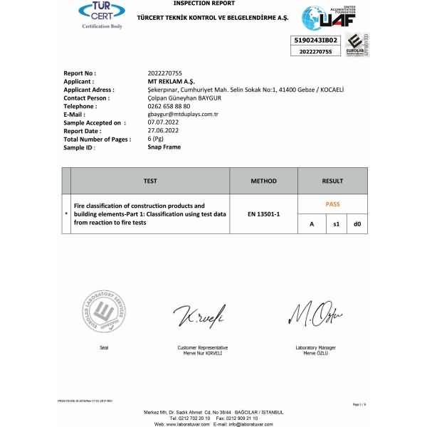 FireProtection-Klapprahmen 25mm Gehrung A3 silber