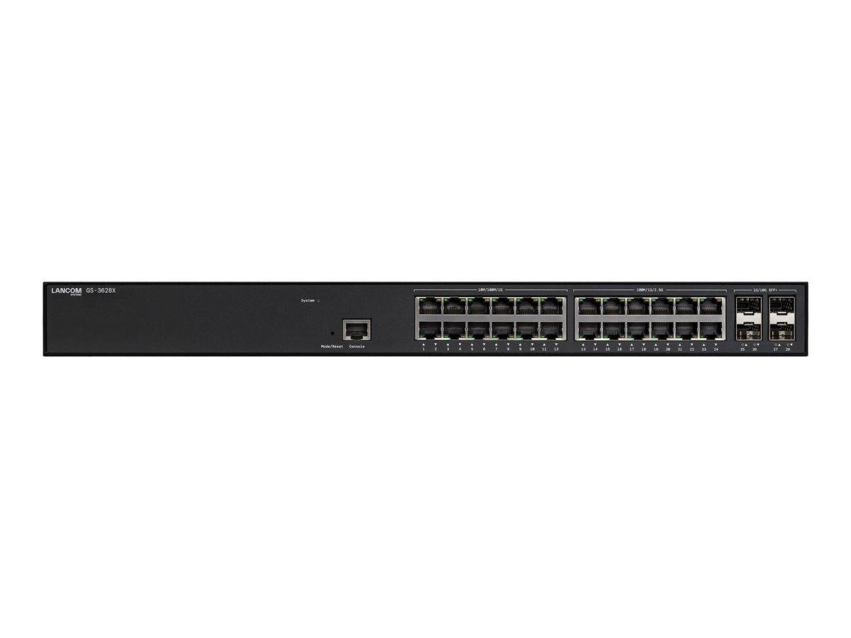 LANCOM GS-3628X - Switch - L3 - managed - 12 x 100/1000/2.5G + 12 x 10/100/1000 + 4 x SFP+