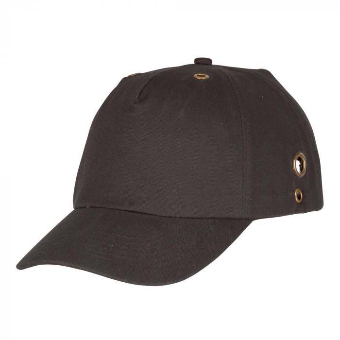 Stoßkappe - mit gepolstertem PE-Stoßschutz - Baumwolle - schwarz