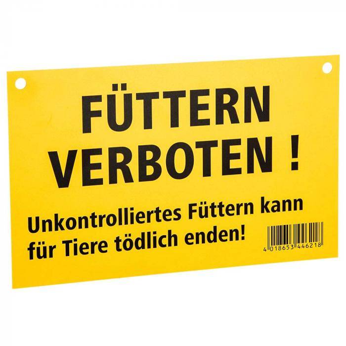 Warnschild - Kunststoff - einseitig bedruckt - Füttern verboten!