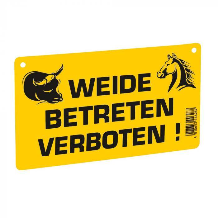 Warnschild - Kunststoff - einseitig bedruckt - Weide betreten verboten