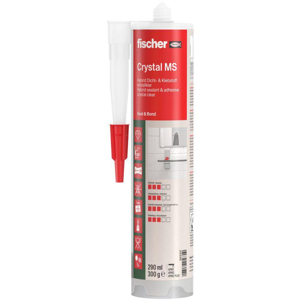 Bauklebstoff Crystal MS - Farbe glasklar - Inhalt 290 ml