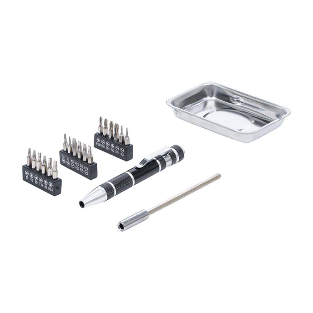 Präzisionsschraubendreherbit-Satz - mit Magnethaftschale - 21-tlg.