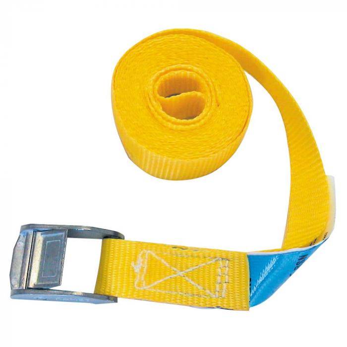 Klemmschlossgurt - Polyester - gelb - Länge 5 m - Breite 24 mm - Tragkraft bis 400 kg