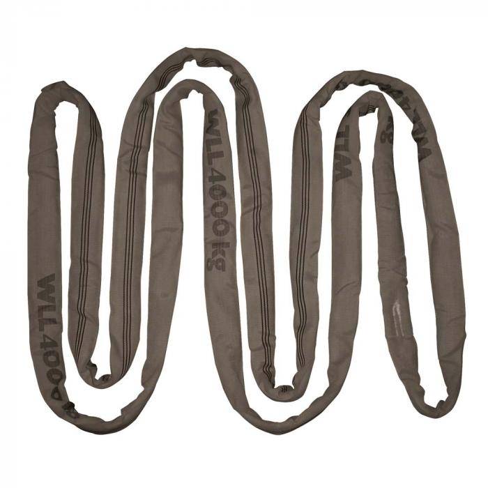 Rundschlinge - doppelt ummantelt - Tragkraft 4t/8t - Umfang 4 m - grau