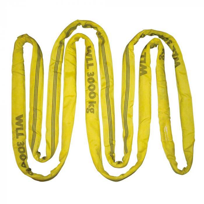 Rundschlinge - doppelt ummantelt - Tragkraft 3t/6t - Umfang 6 m - gelb