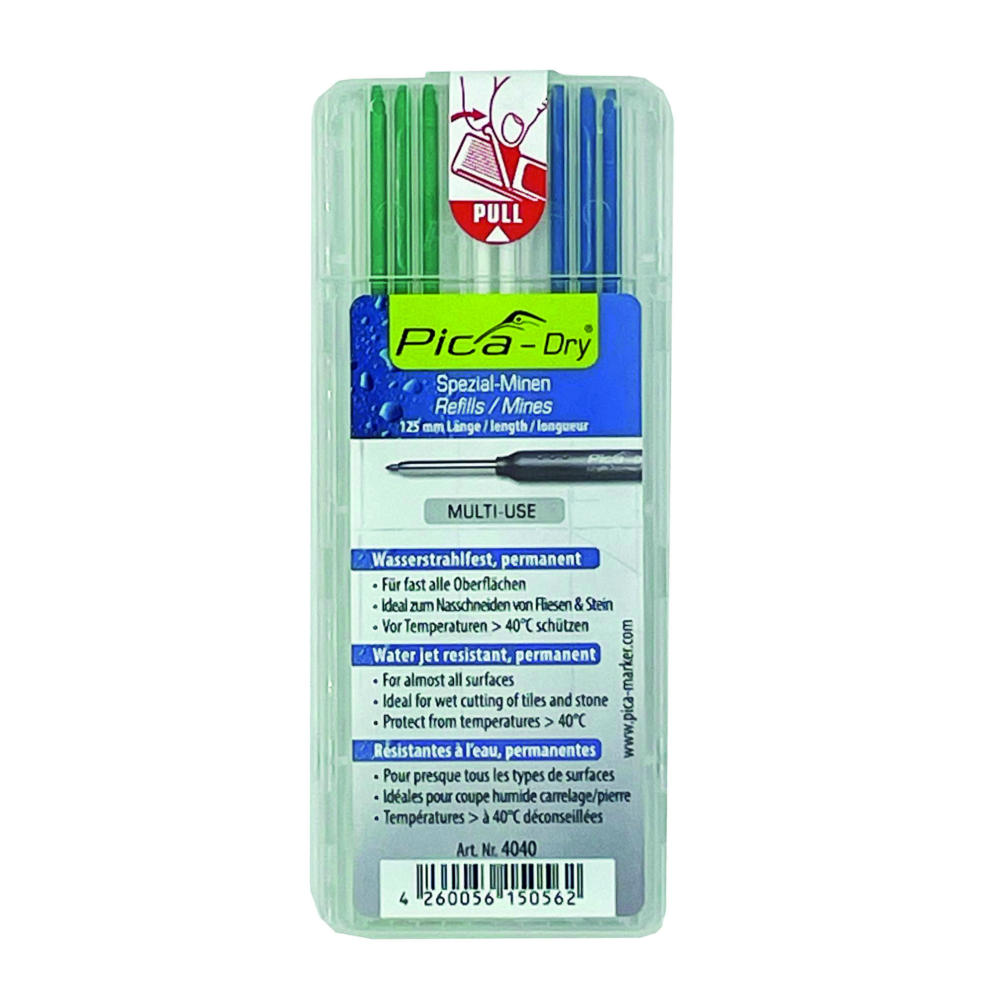 Ersatzminen 'PICA®-DRY' wasserstrahlfest, Sortiert / Pack a 10 Stück
