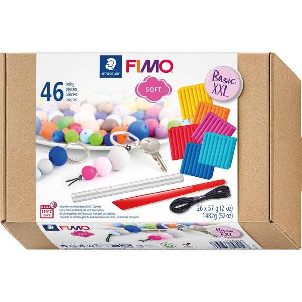 Modelliermasse Set FIMO soft Basic XXL