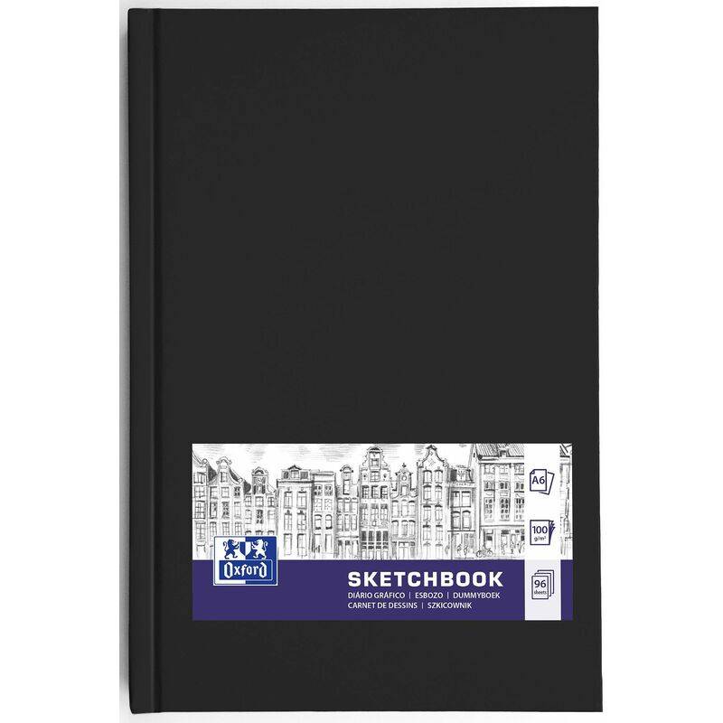 Oxford Skizzenbuch Hardcover, DIN A6, 96 Blatt, schwarz