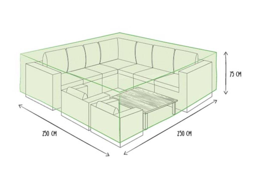 Perel Außenhülle für Lounge-Set - 250x250x75cm