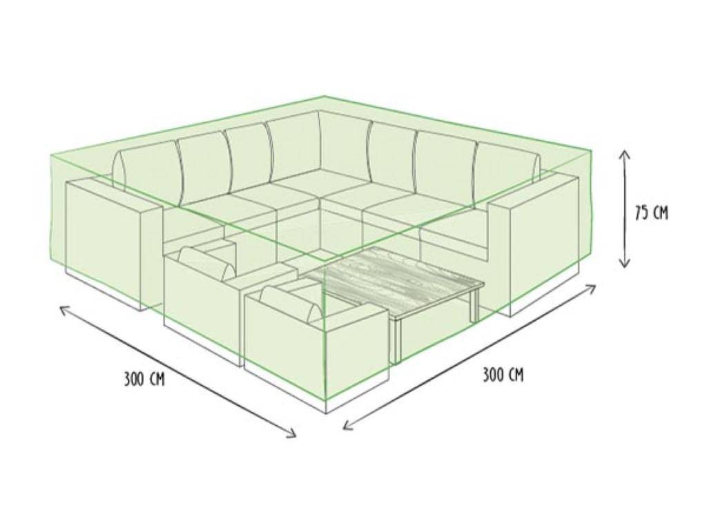 Perel Auenhlle fr Lounge-Set - 300x300x75cm