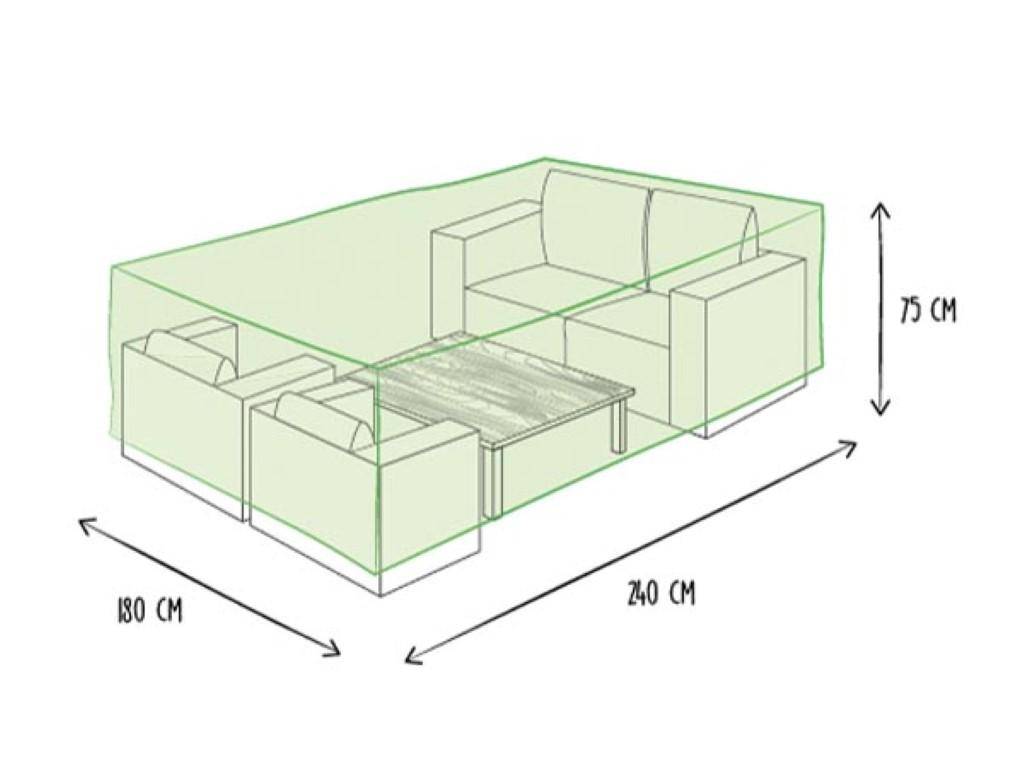 Perel Außenhülle für Lounge-Set - 240x180x75cm