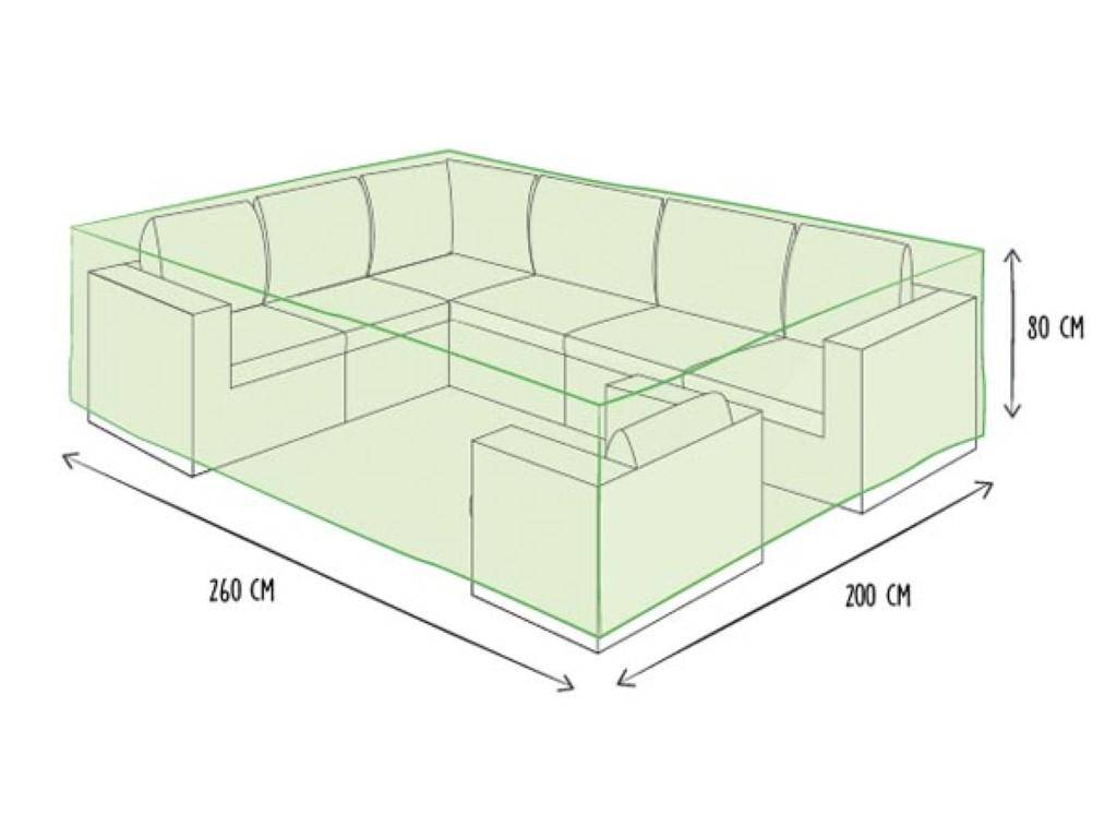 Perel Außenhülle für Lounge-Set - 260x200x80cm