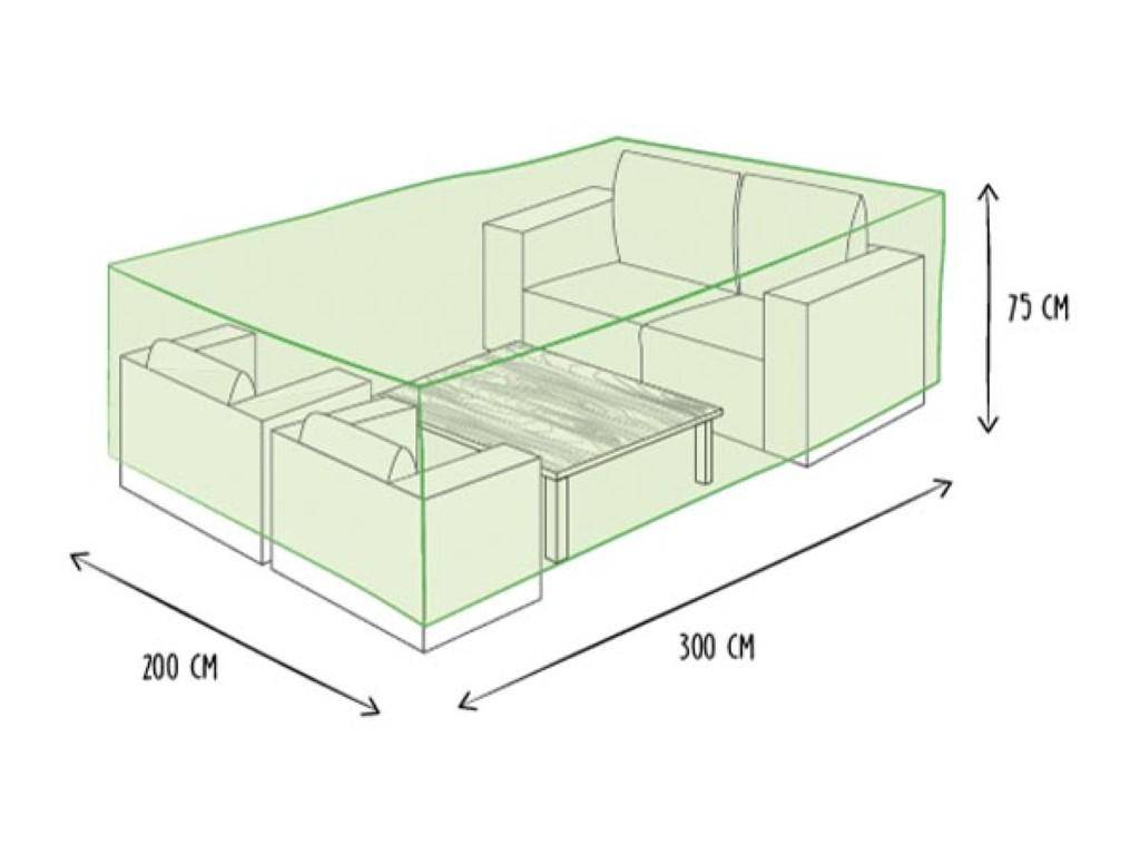 Perel Auenhlle fr Lounge-Set - 300x200x75cm