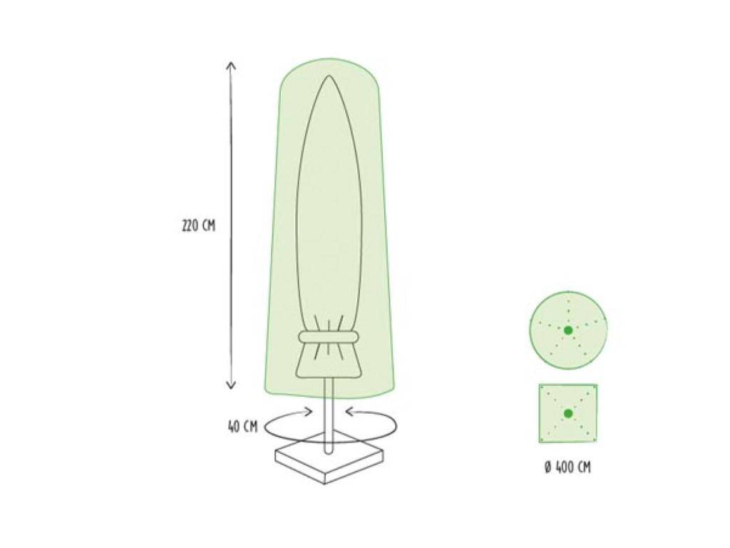 Perel Schutzhülle für Schirm - max. Ø 400 cm