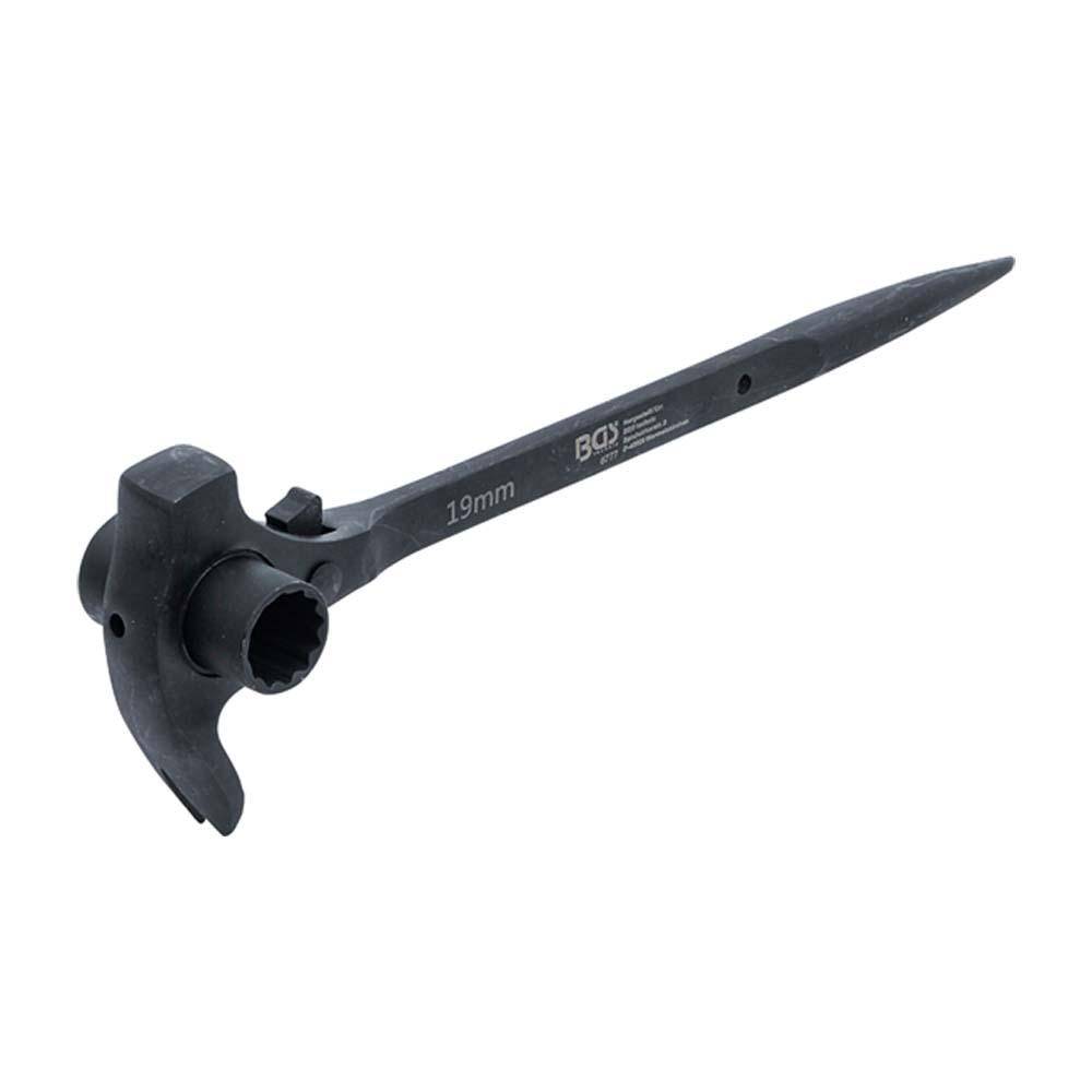 Gerüstbauer-Knarre - 4-in-1 - Zwölfkant - SW 19 x 22 mm
