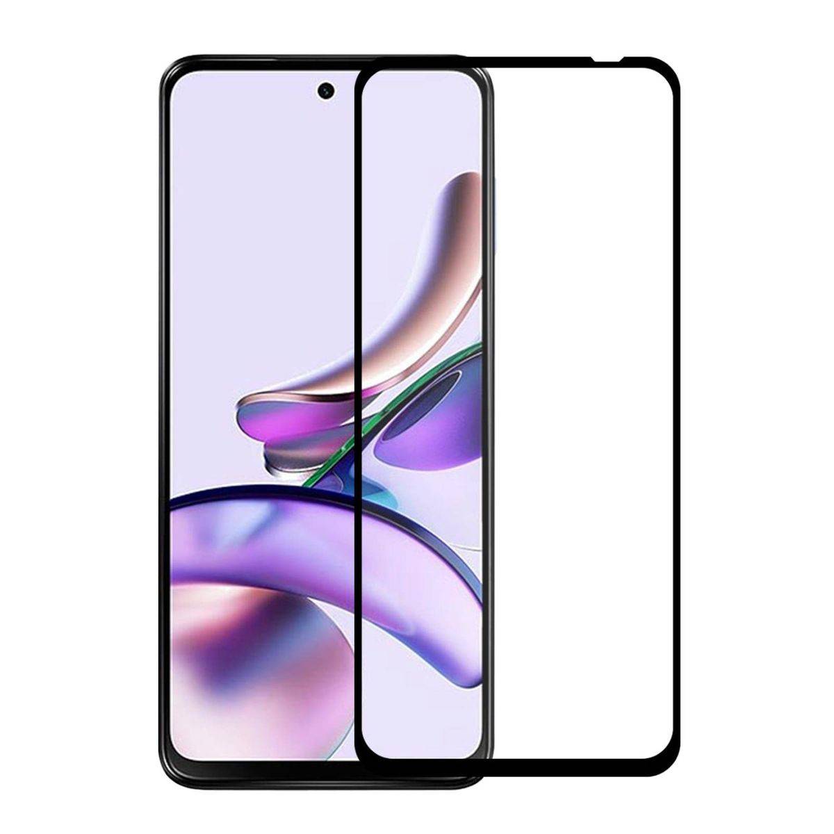 Für Motorola Moto G23 2x 3D Premium 0,3 mm H9 Hart Glas Schwarz Folie Schutz Hülle Zubehör Neu