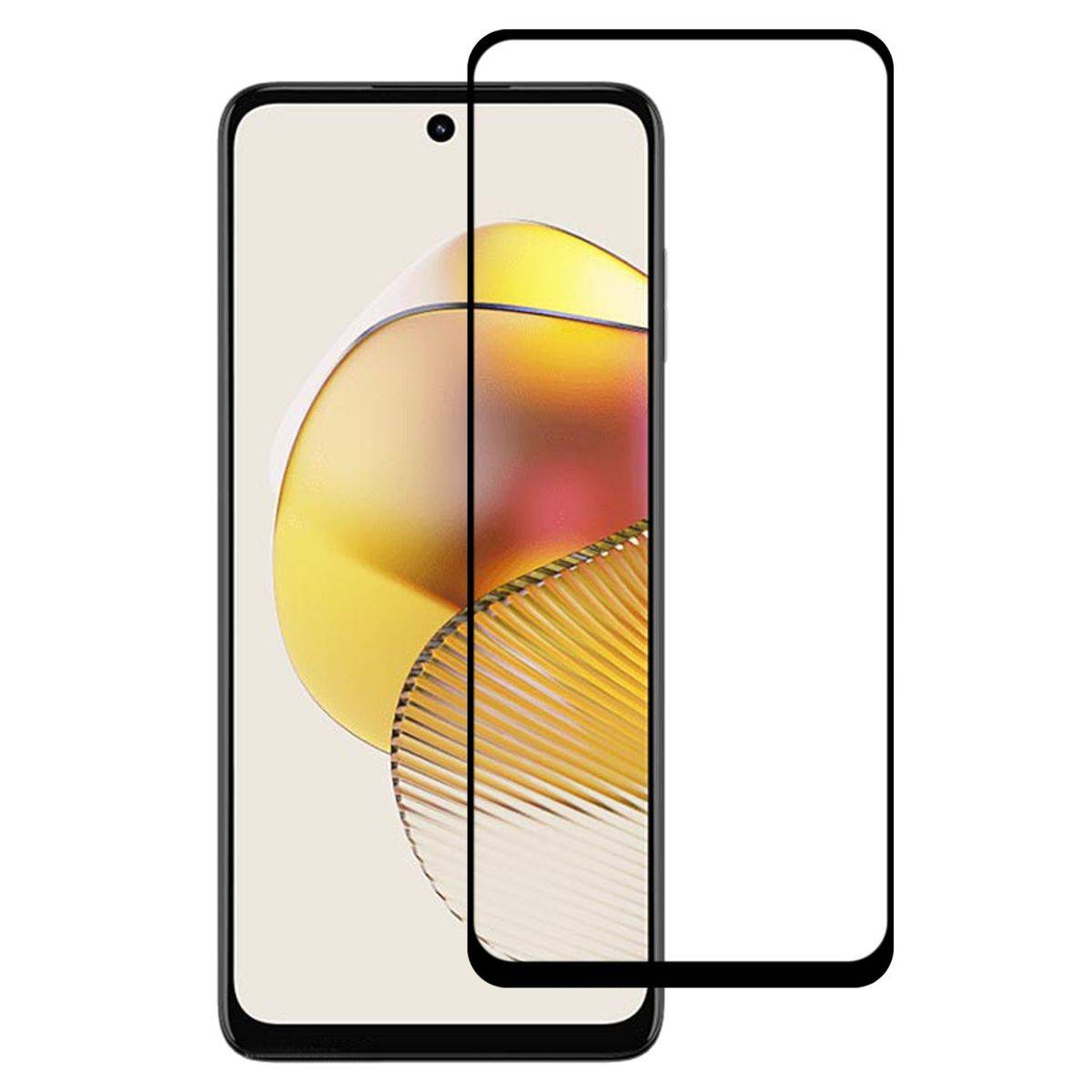 Für Motorola Moto G73 3D Premium 0,3 mm H9 Hart Glas Schwarz Folie Schutz Hülle Zubehör Neu