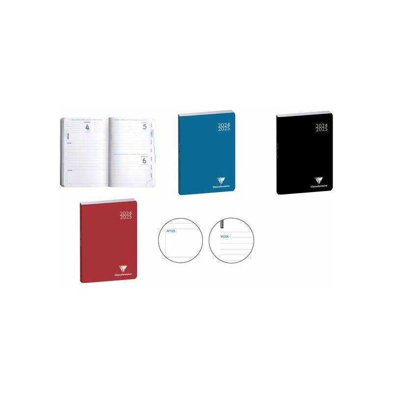 Clairefontaine Agenda scolaire Work & After, 2025/2026, noir