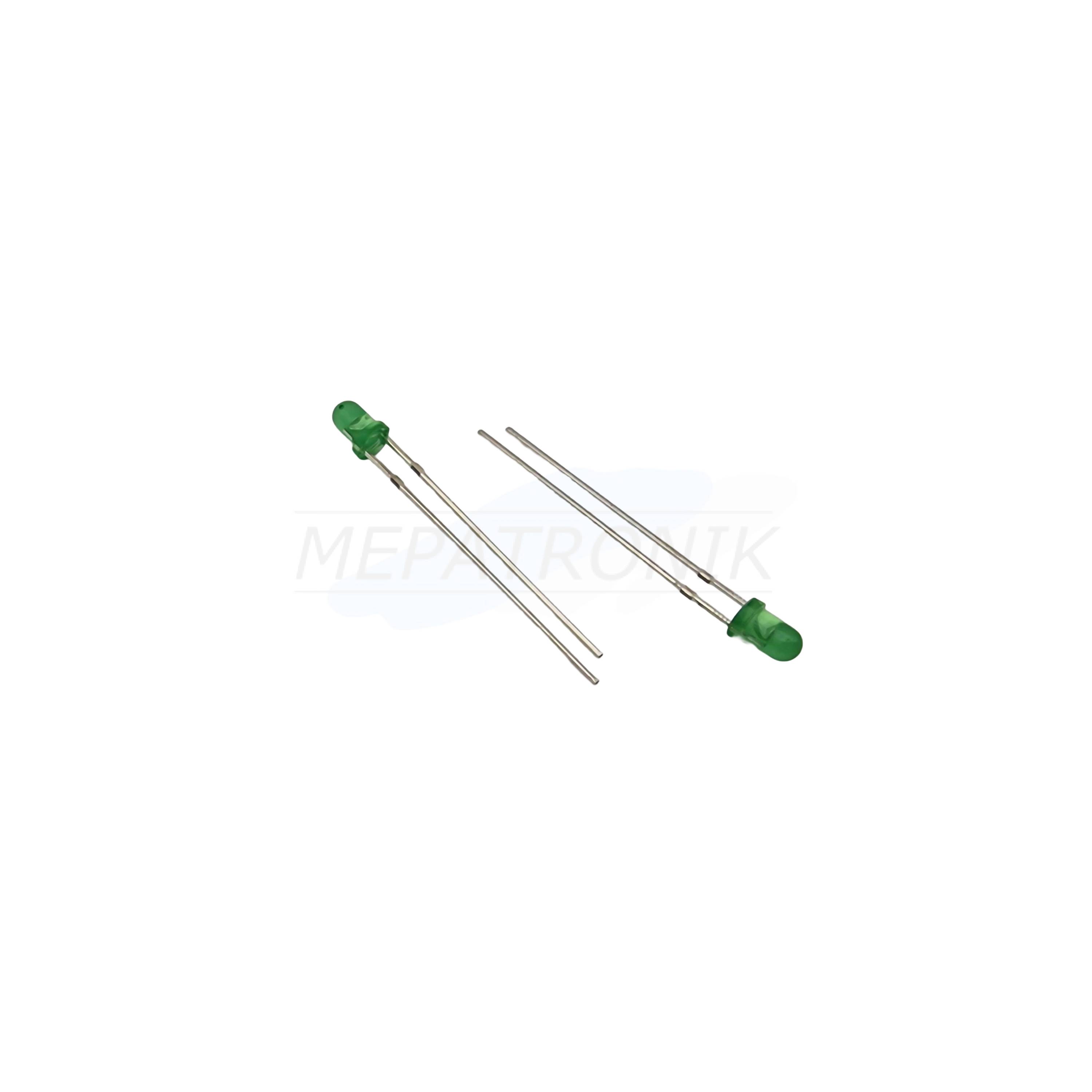 3MM GRÜN LED3MM GREEN THT LEUCHTDIODE | Set 100 Stück
