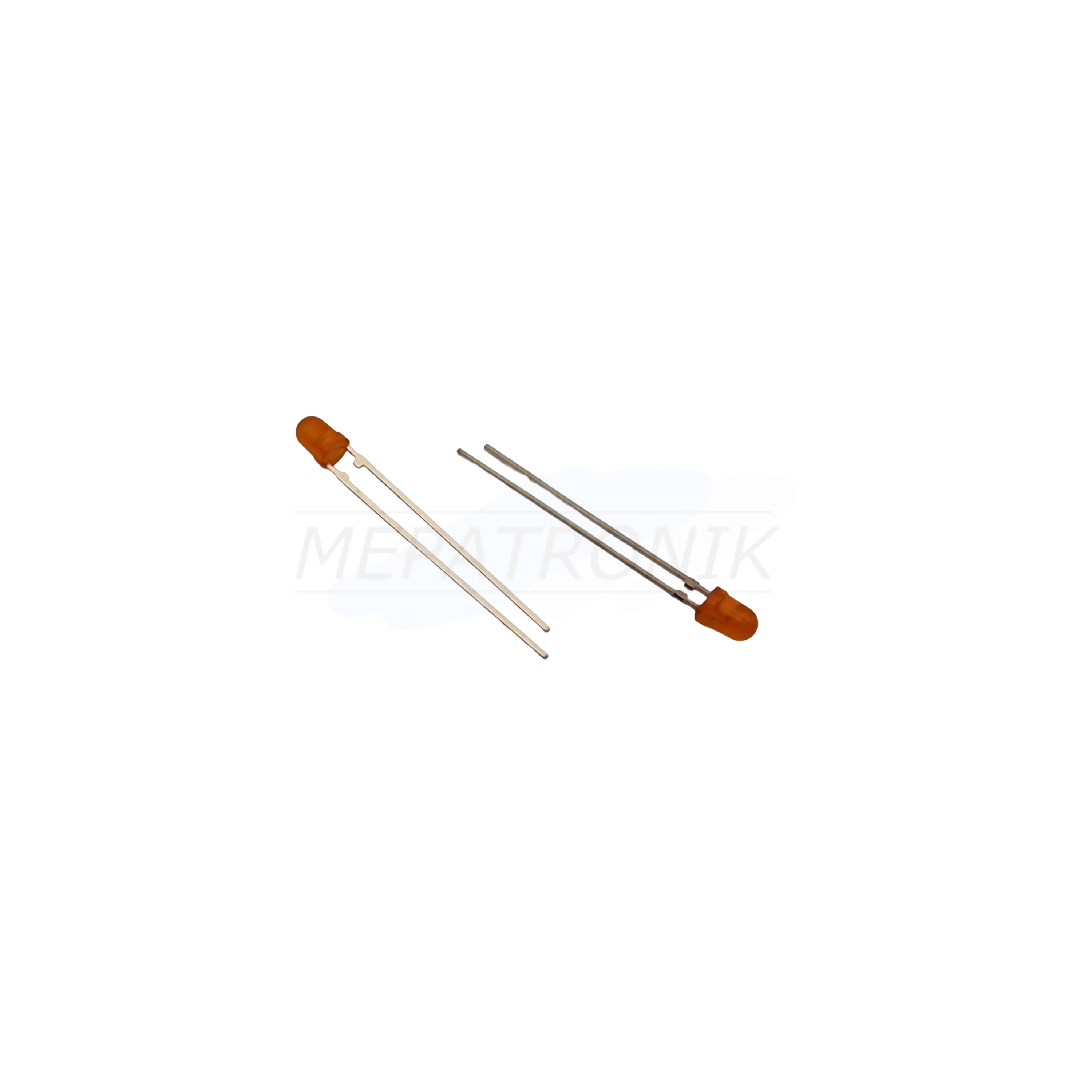 3MM ORANGE LED3MM ORANGE THT LEUCHTDIODE | Set 100 Stück