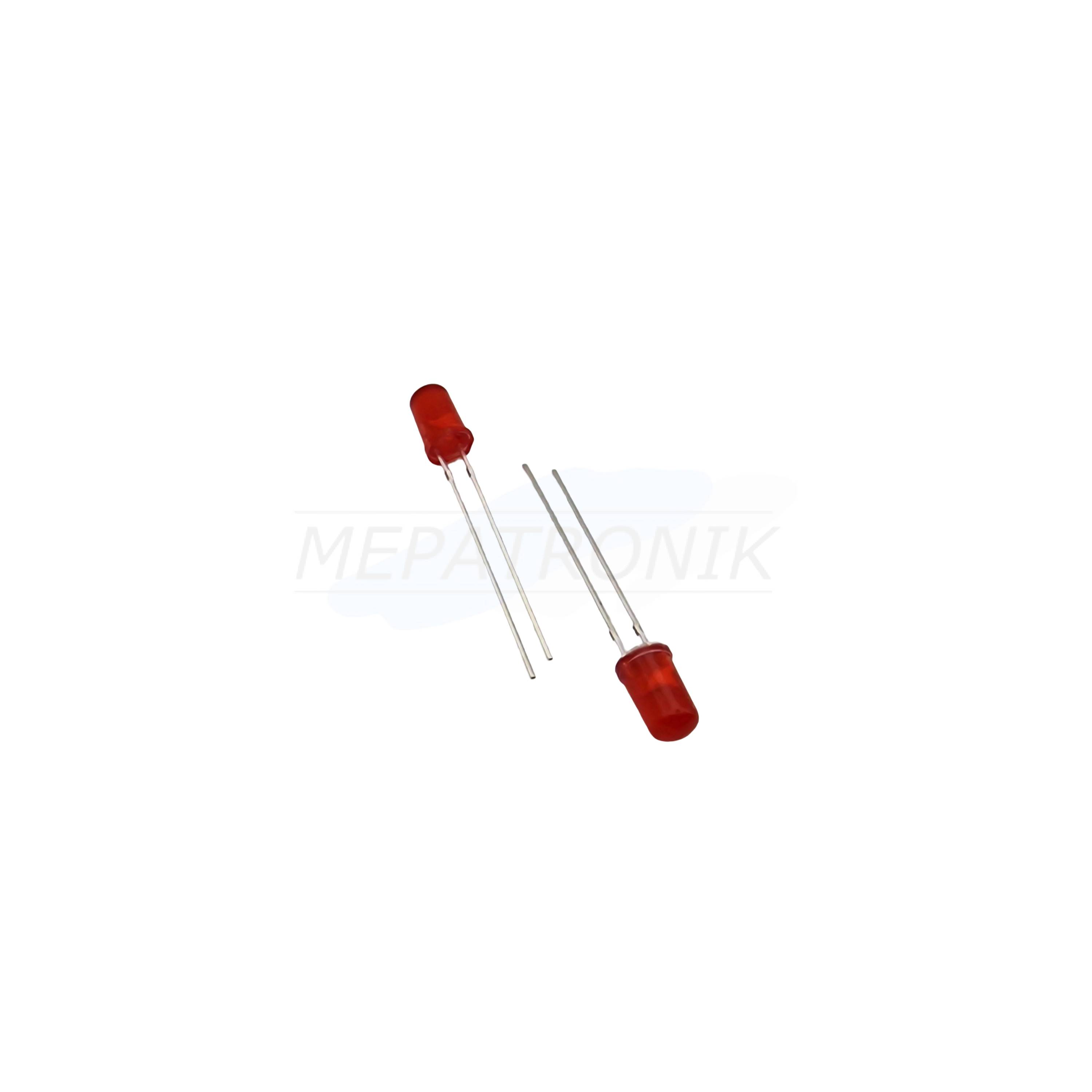 LED 5MM ROT LED5MM ROT THT LEUCHTDIODE | Set 100 Stück