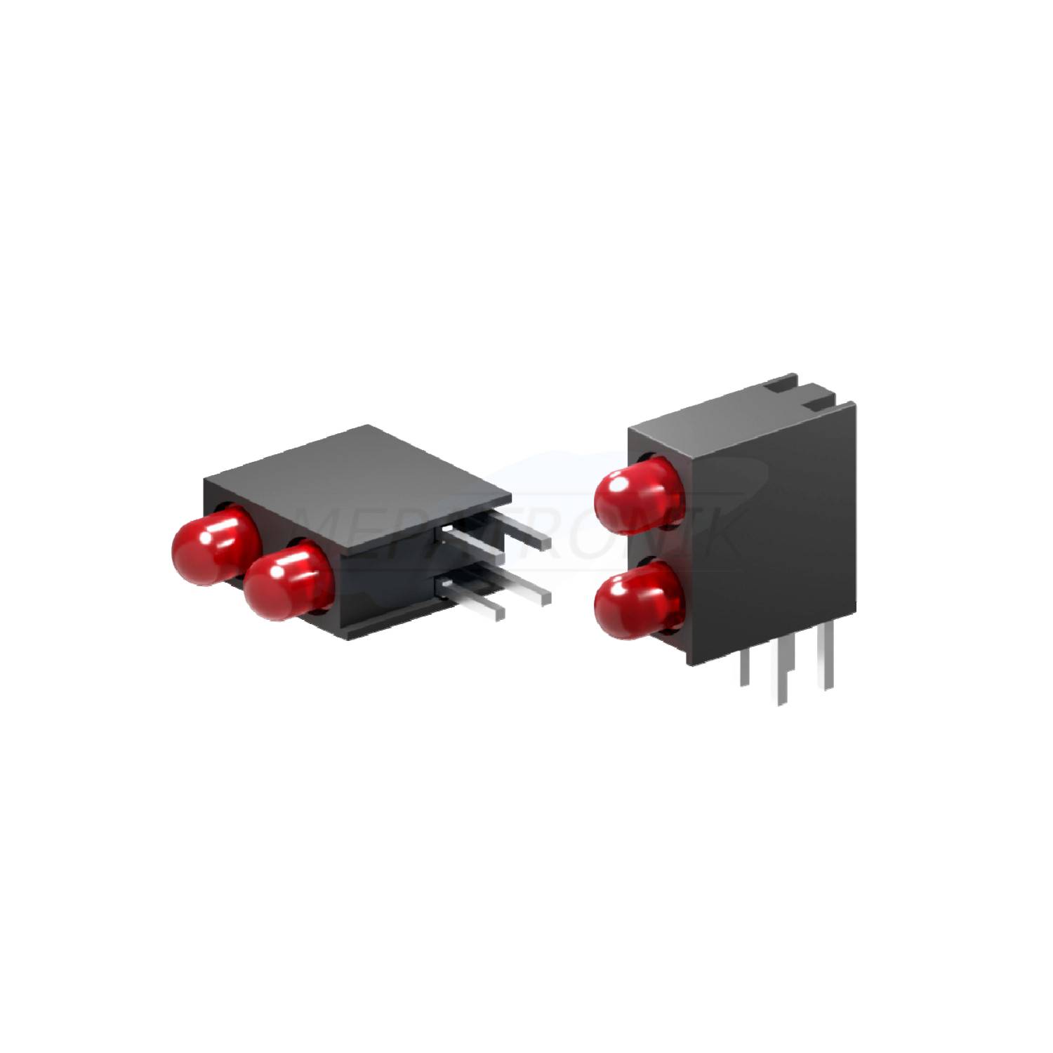 L-7104MD/2ID LED3MM ROT Kunststoffblock BI-LEVEL THT LEUCHTDIODE | Set 500 Stück