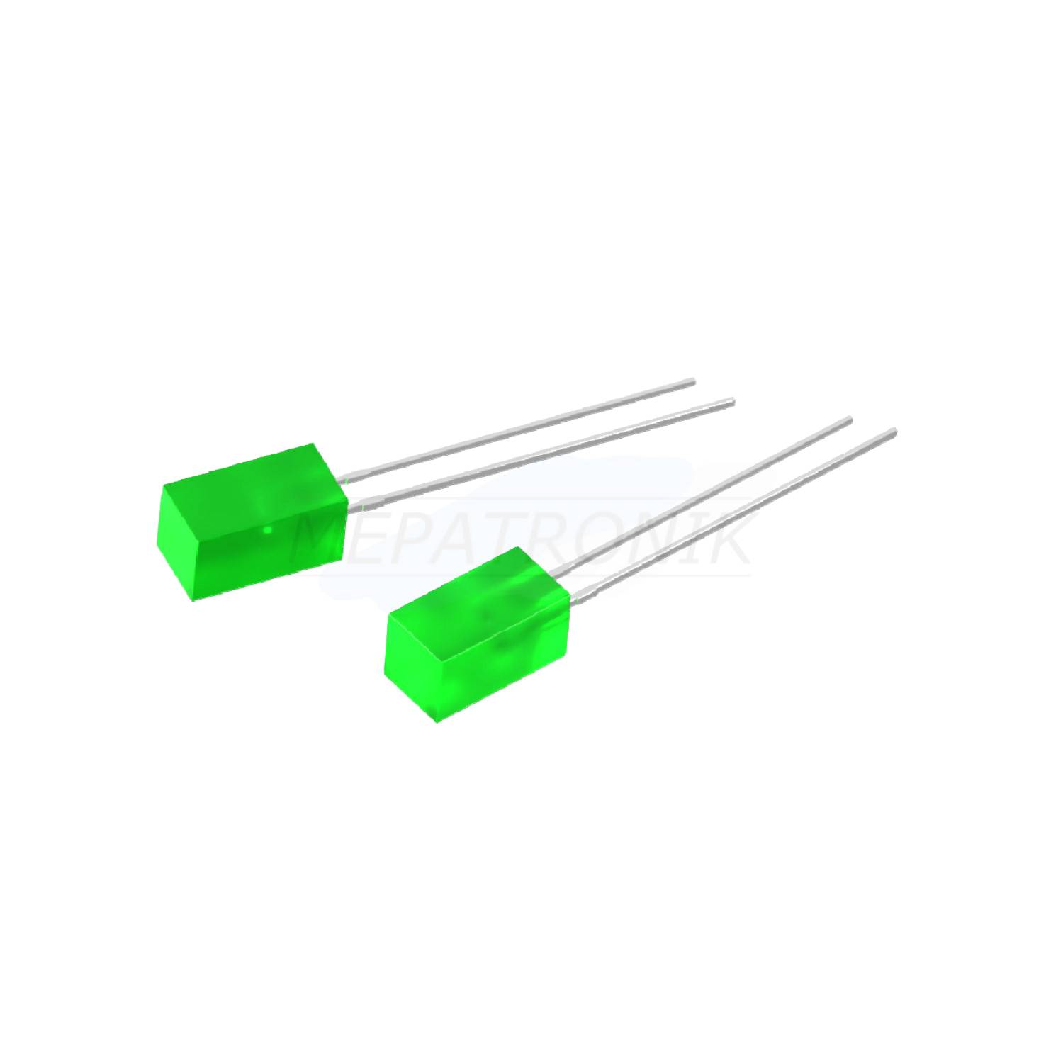 L-1553GDT LED5MMx5MM GREEN QUADRATISCH THT LEUCHTDIODE | Set 1000 Stück