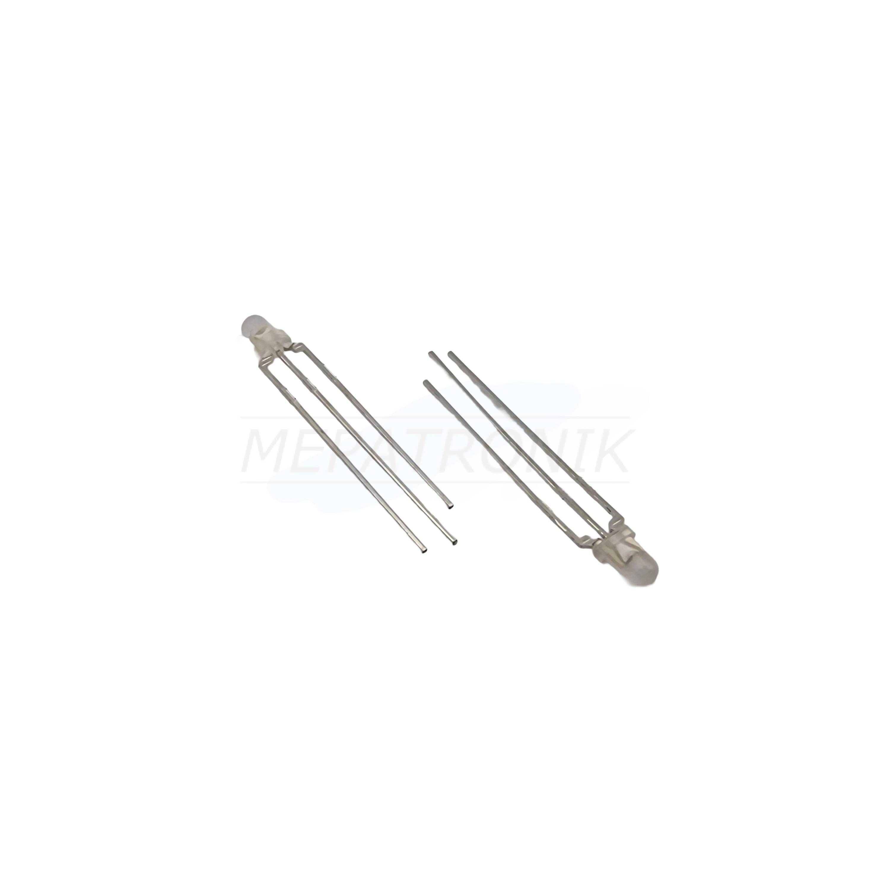 L-93WGYW LED3MM WEISS 3PIN DIFFUS THT LEUCHTDIODE GRÜN/GELB | Set 1000 Stück
