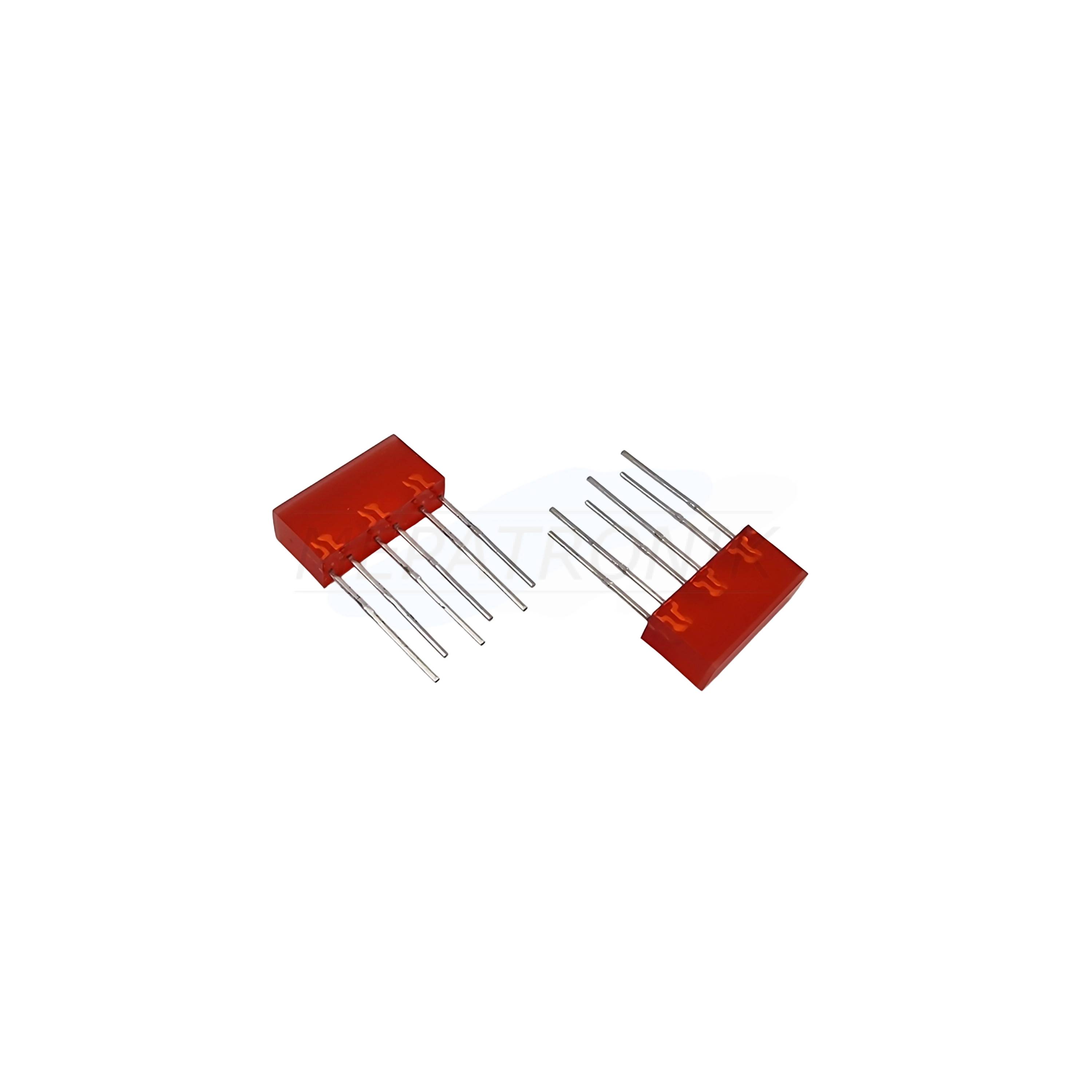 L-845/3IDT LED5X16MM ROT RECHTECKIG THT LEUCHTDIODE
