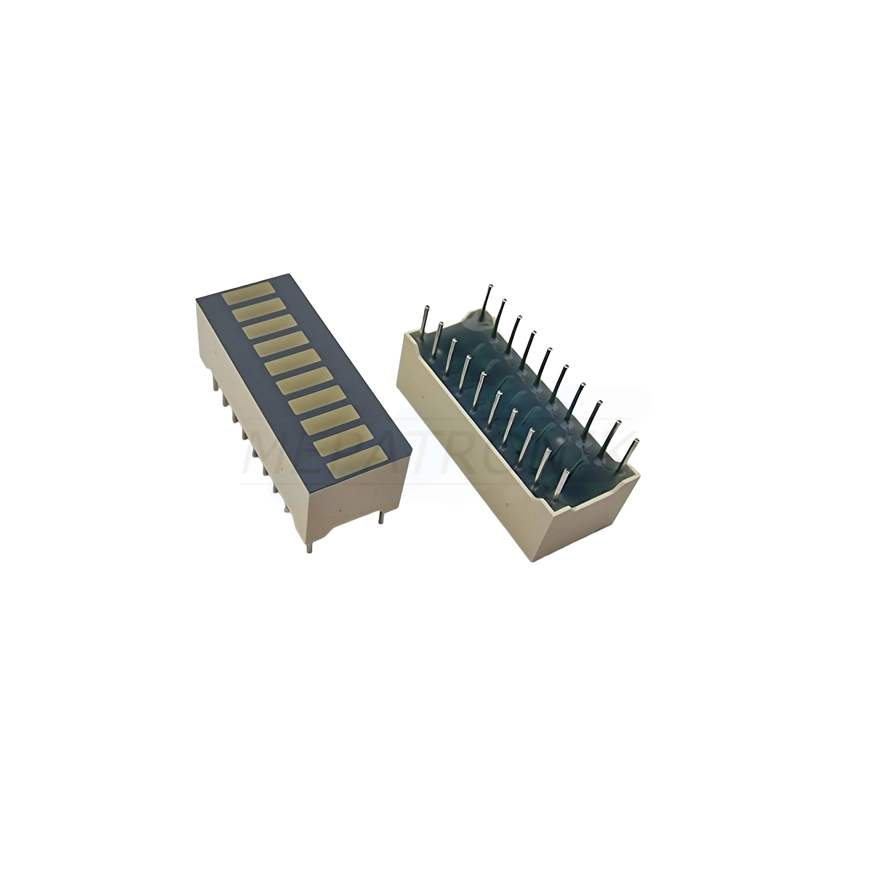 DC-10GWA 10-SEGMENT-ANZEIGE THT LEUCHTDIODE GRÜN | Set 20 Stück