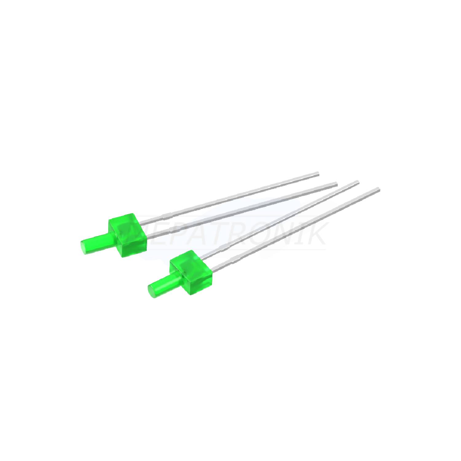 L-13GD LED2MM GREEN FLAT TOP THT LEUCHTDIODE | Set 1000 Stück