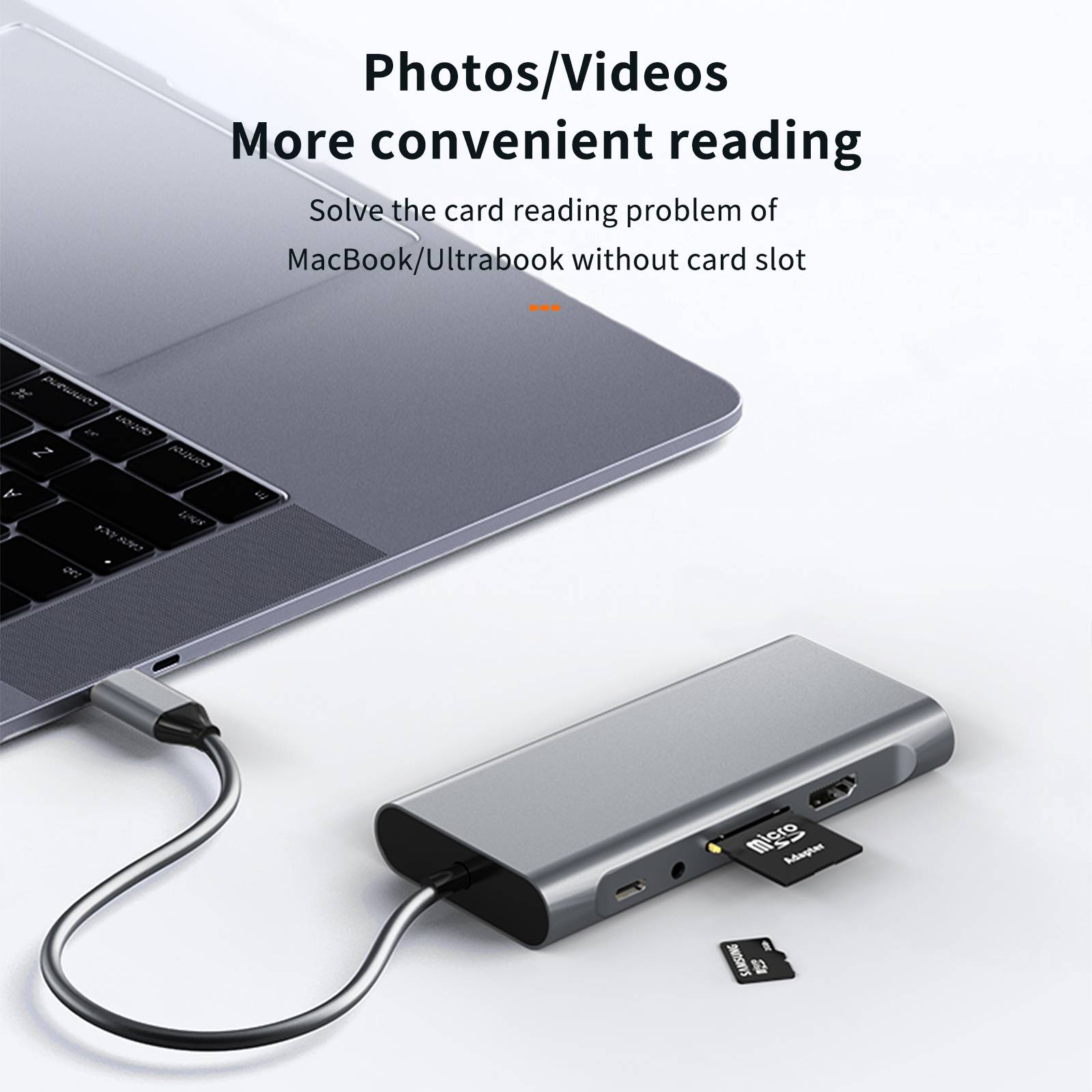 ENGELMANN USB-C Hub Dockingstation-11 | USB-C zu HDMI, USB 3.0, SD/TF, VGA, USB-C, LAN