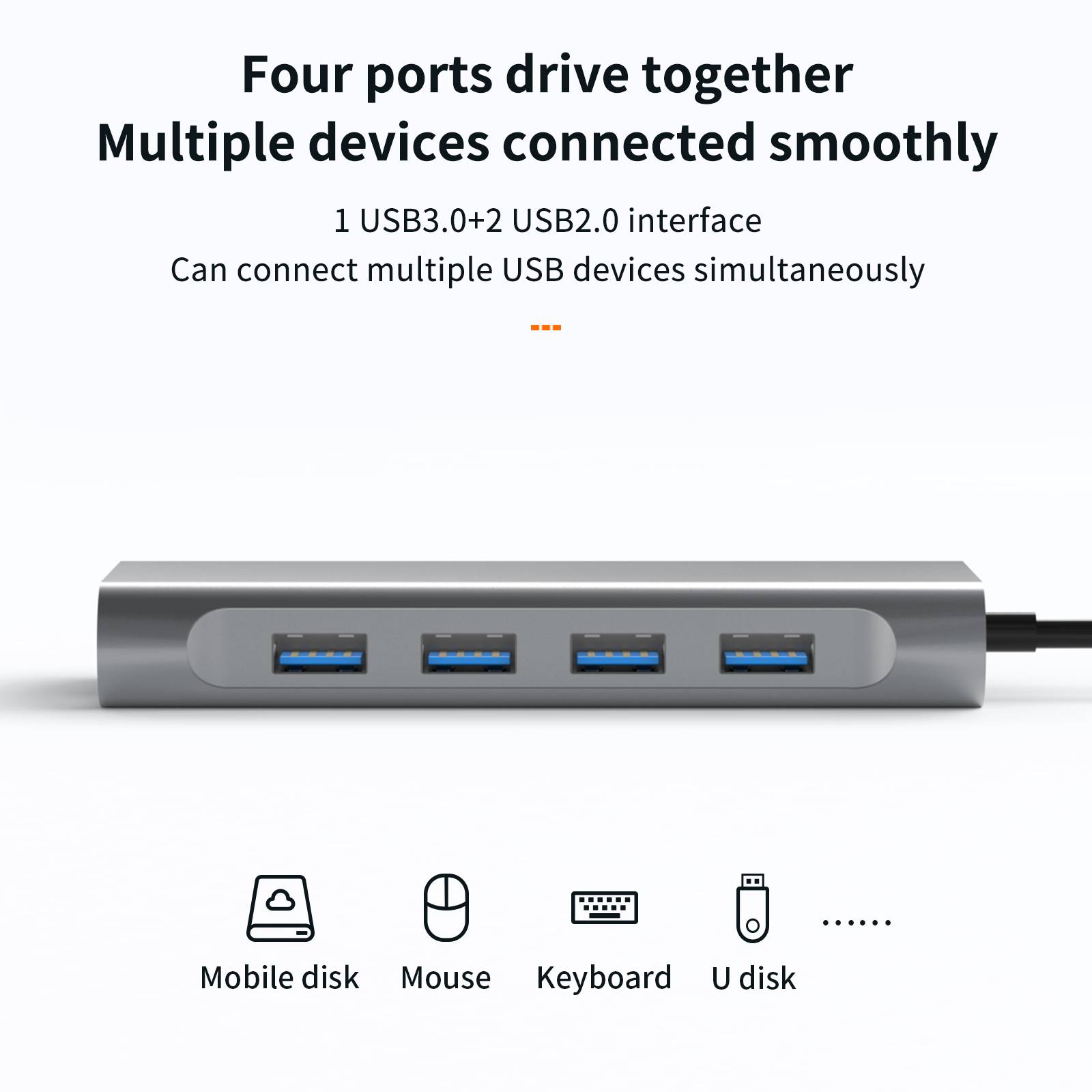 ENGELMANN USB-C Hub Dockingstation-11 | USB-C zu HDMI, USB 3.0, SD/TF, VGA, USB-C, LAN