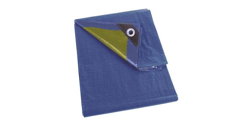 Perel Abdeckplane - Blau/Khaki - Strapazierfähig - 2 x 3 m