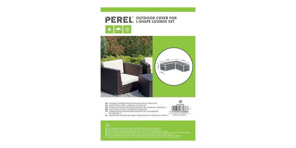 Perel Außenhülle für L-förmiges Loungeset - 250x250x70cm
