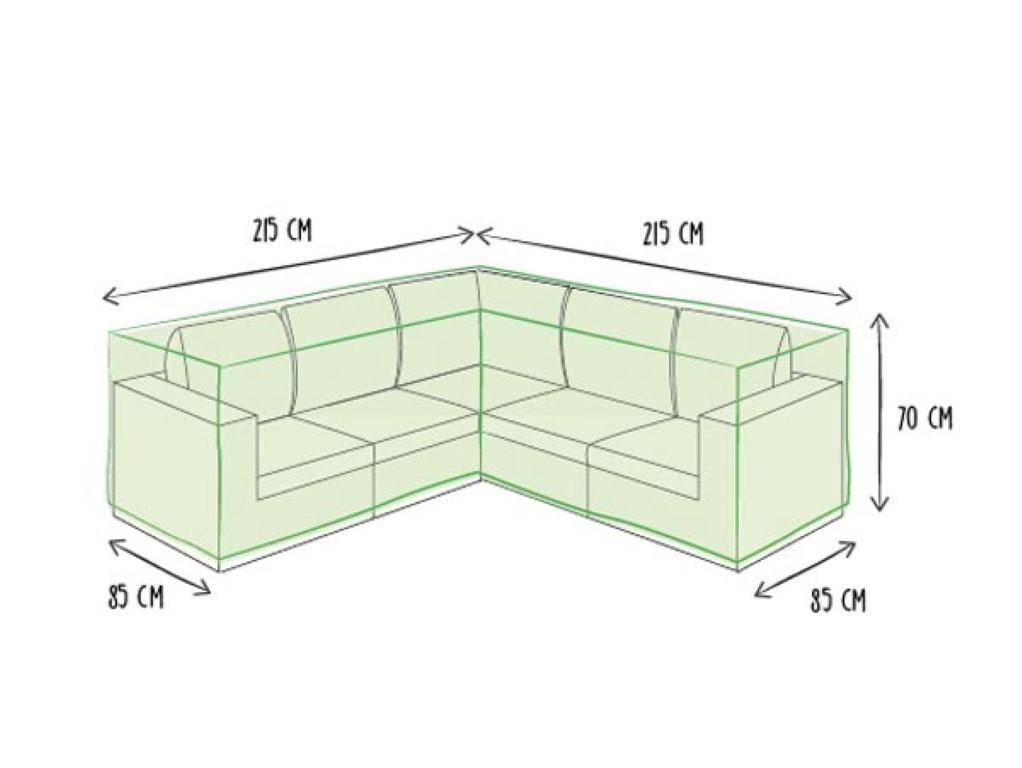 Perel Außenhülle für L-förmiges Loungeset - 215x215x70cm