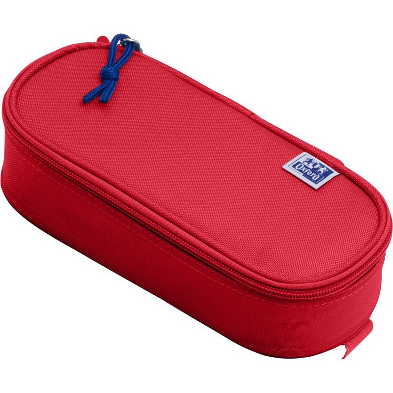 Oxford Schlamper-Etui, Polyester, oval, rot recyclebar, Farben passend zu den Oxford Collegeblöcken,