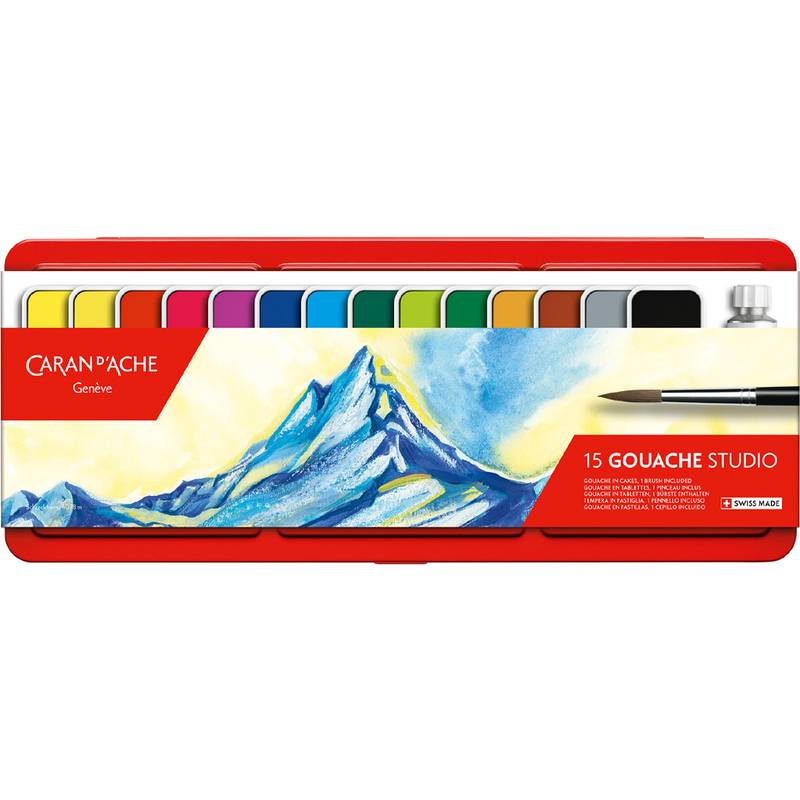 CARAN D'ACHE Gouache GOUACHE STUDIO, in Tabletten, 15er Etui