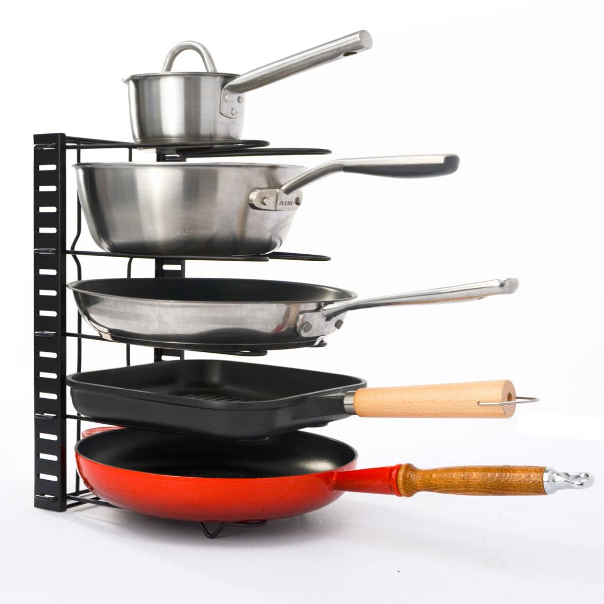 Pfannen Organizer mit 5 Ablagen Topfdeckel Aufbewahrung Küche Topf Regal