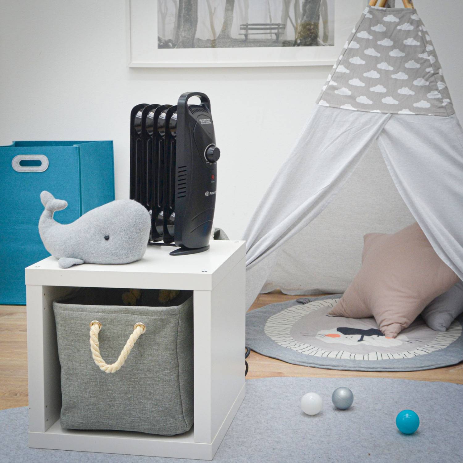 450W Ölradiator Energiesparend 5 Rippen 23x14x38 Heizkörper Radiator Elektrisch