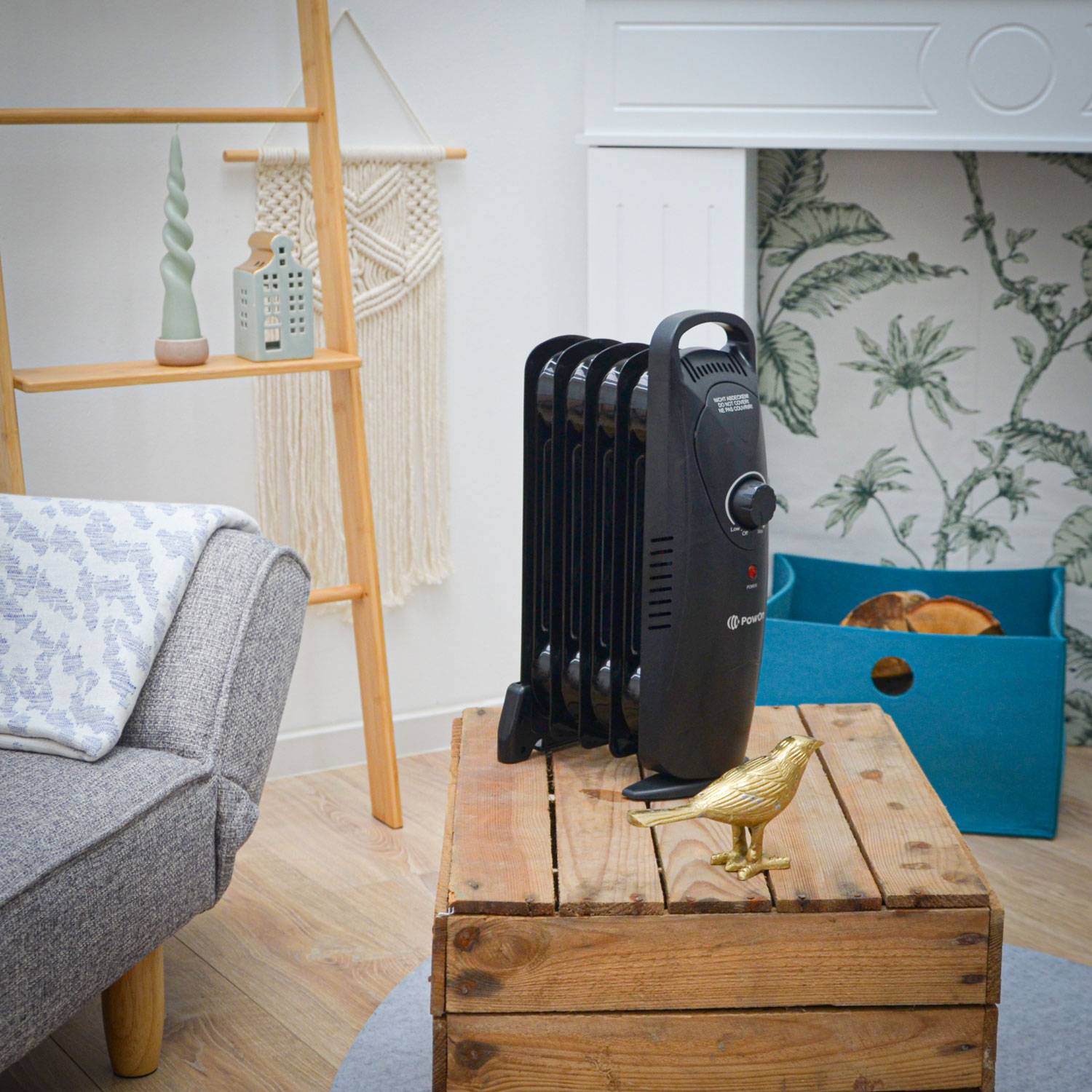 450W Ölradiator Energiesparend 5 Rippen 23x14x38 Heizkörper Radiator Elektrisch