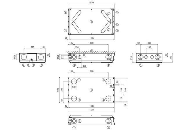 Maico Abluft links WS 120 Trio QL