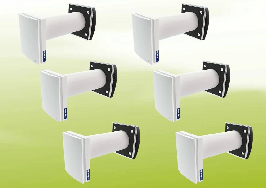 6x Blauberg Vento Expert DUO A30-1 S10 W V.2 Lüftungsset