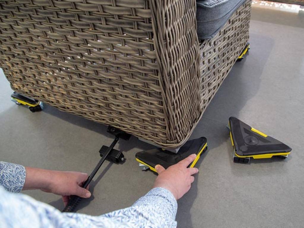 Toolland Transportroller-Set, 3 Rangierrollen, Möbelheber, Tragkraft bis zu 100 kg