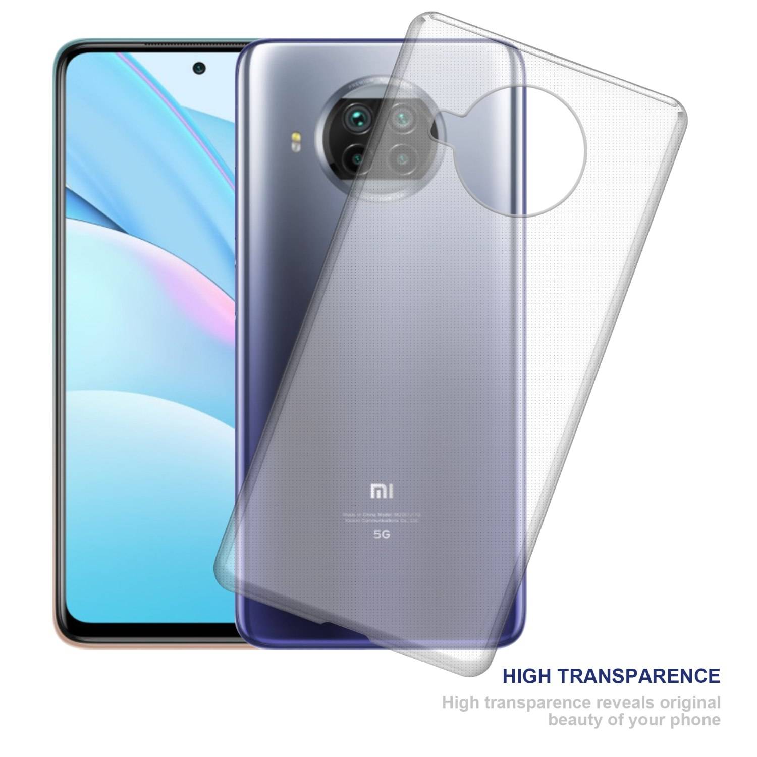 Cadorabo Hülle für Xiaomi Mi 10T Lite Schutz Hülle in natur Schutzhülle TPU Silikon Cover Etui Case