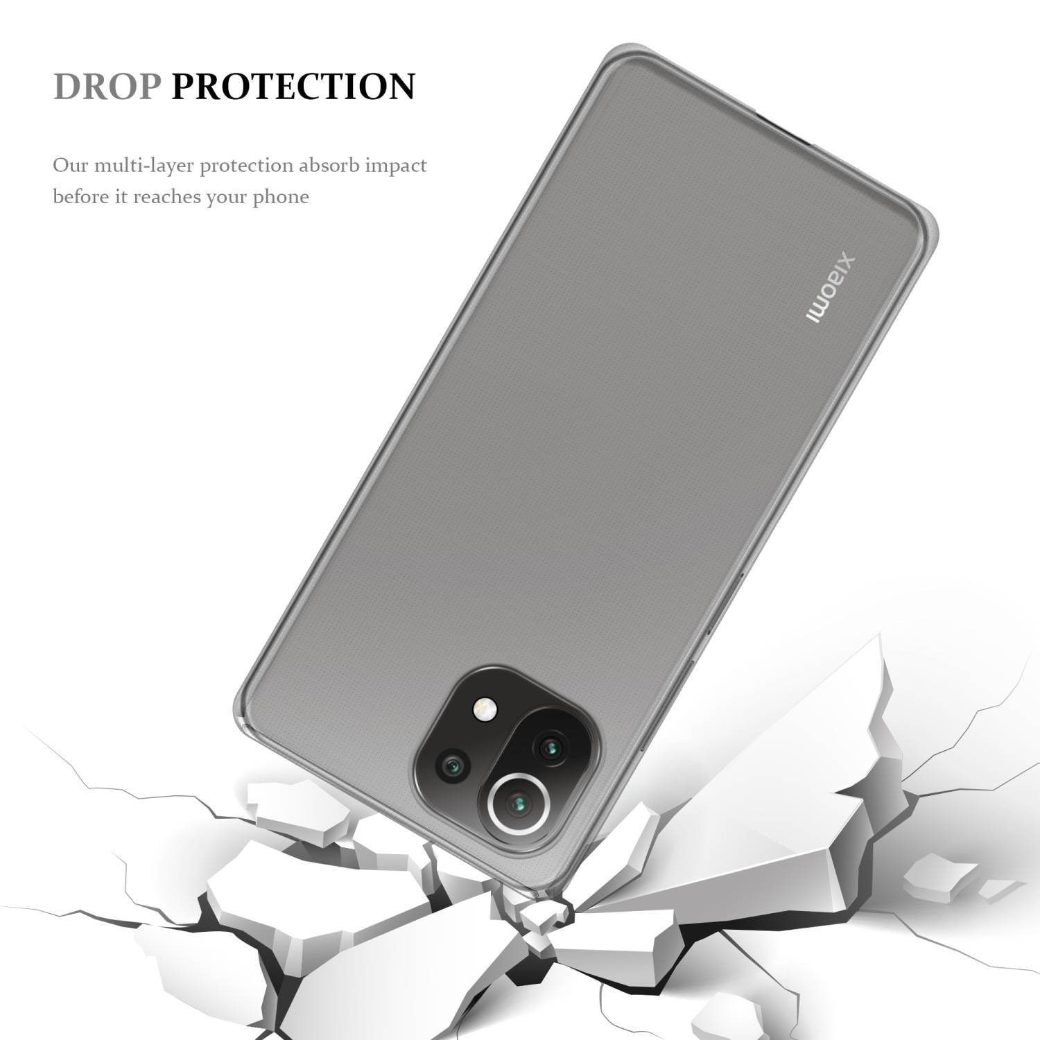 Cadorabo Hülle für Xiaomi Mi 11 5G Schutz Hülle in natur Schutzhülle TPU Silikon Cover Etui Case