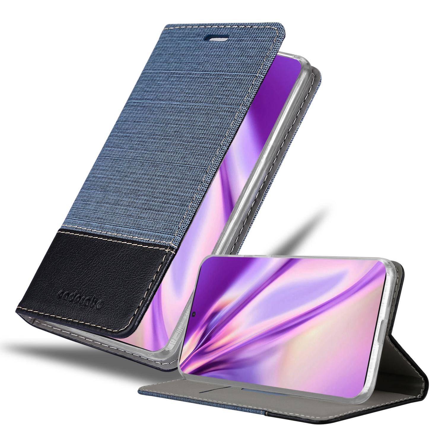 Cadorabo Hülle für Samsung Galaxy NOTE 20 ULTRA Schutzhülle in Blau Handy Hülle Etui Book Case Cover
