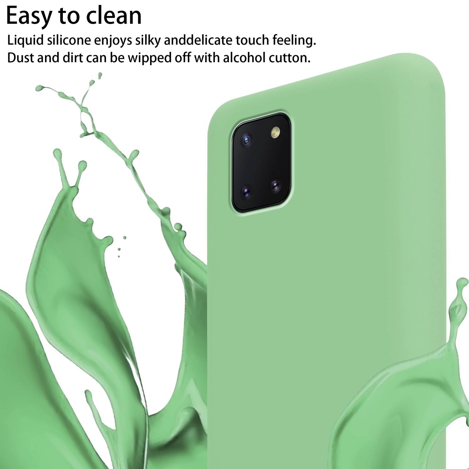 Cadorabo Schutzhülle für Samsung Galaxy A81 / NOTE 10 LITE / M60s Hülle in Grün Handykette Etui längenverstellbar Kordel