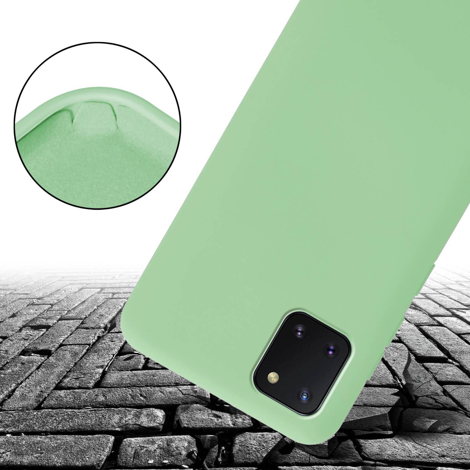 Cadorabo Schutzhülle für Samsung Galaxy A81 / NOTE 10 LITE / M60s Hülle in Grün Handykette Etui längenverstellbar Kordel